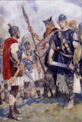 John of Dunlop with a Roman Centurion
