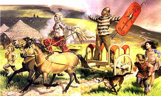 Picture from "Rome's Enemies Gallic and British Celts" by Peter Wilcox and Angus MacBride. Picture is based on archeological findings and is accurate for 100BCE.