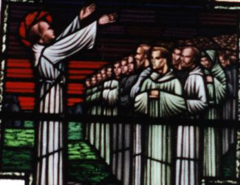 St Finnian teaches the twelve apostles of Ireland